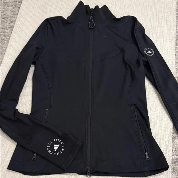 Stella McCartney Black Athletic Jacket High Collar Streamlined - Picture 3 of 3